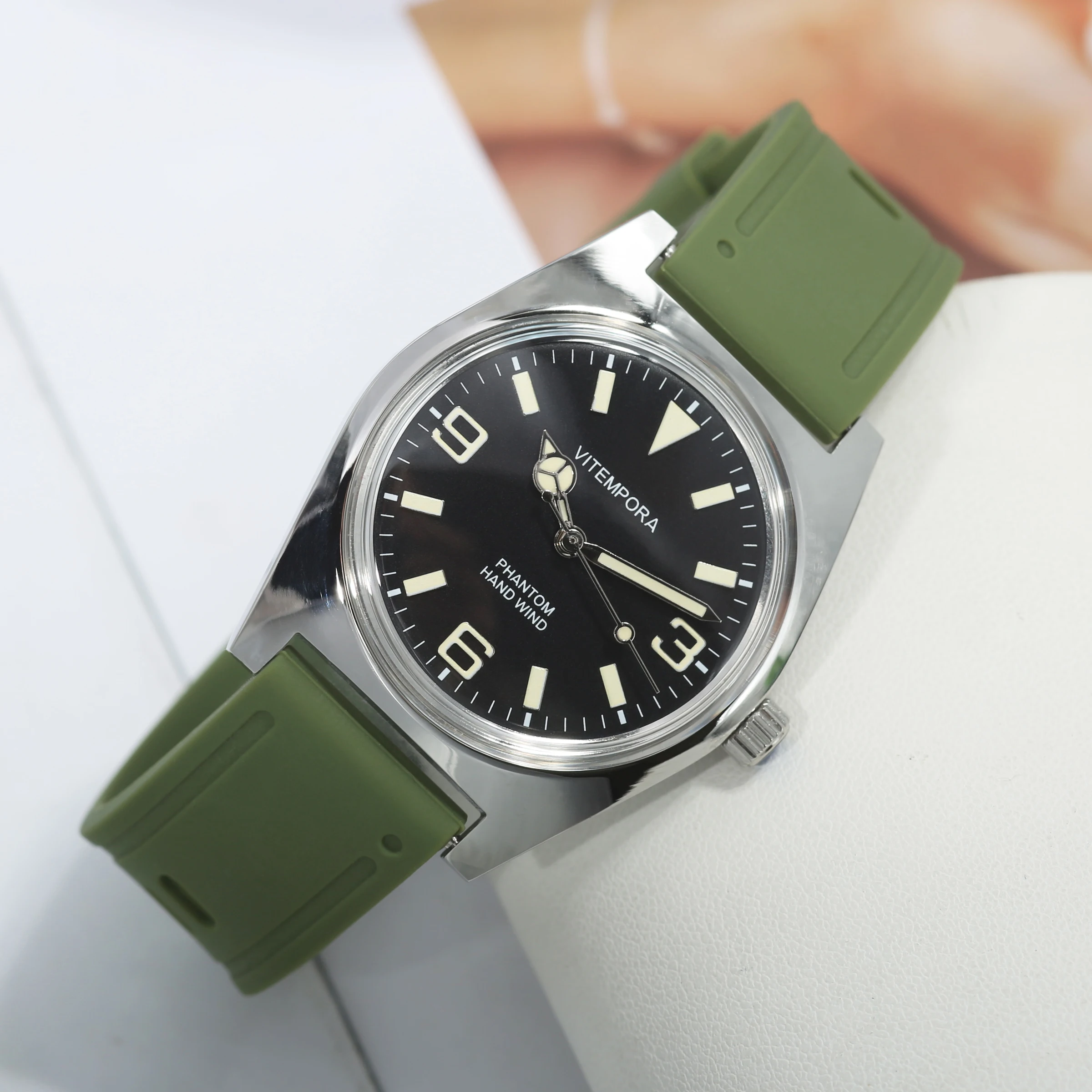 

Mens Mechanical Watch Shanghai 7120 Manual Mechanical Movement 36Mm Retro Chinese Watch Suitable for Men’s Gifts