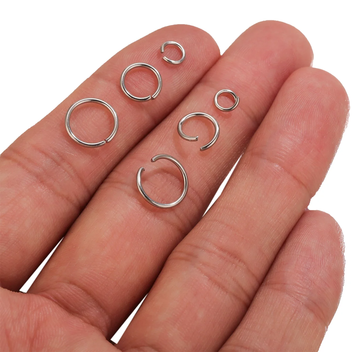 200pcs Stainless Steel Open Jump Rings for DIY Jewellery Making