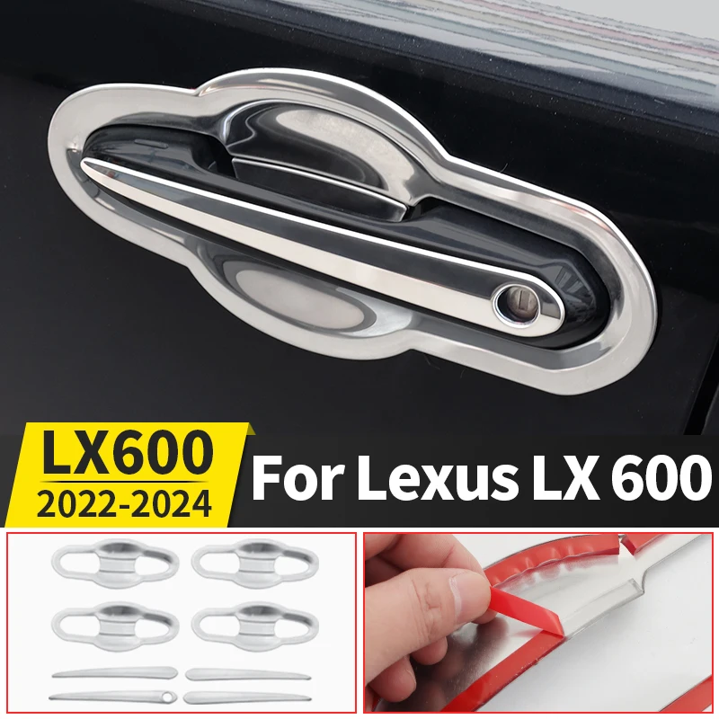 For Lexus Lx600 Lx500d 2022 2023 2024 Styling Upgrade Decoration Chrome Door Handle Stainless Steel Accessories Modification