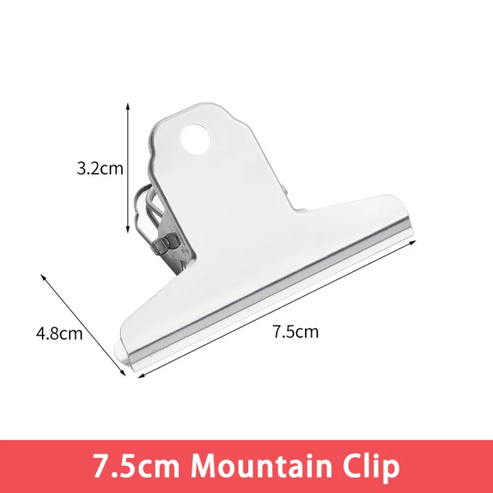 

New Stainless Steel Metal Binder Clips Multi-size Round/Flat/Mountain Head Ticket Bill Clamp Paper Clips Students