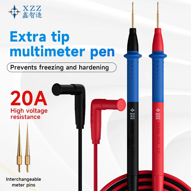 XZZ Extra Tips Multimeter Pen 20A /High Voltage Resusstance /Wire Pen Cable Multimeter Tester Multimeter Test pen/