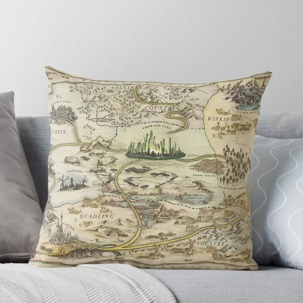 

Map of OZ Throw Pillow Luxury Living Room Decorative Cushions Decorative Pillow Covers For Sofa pillow