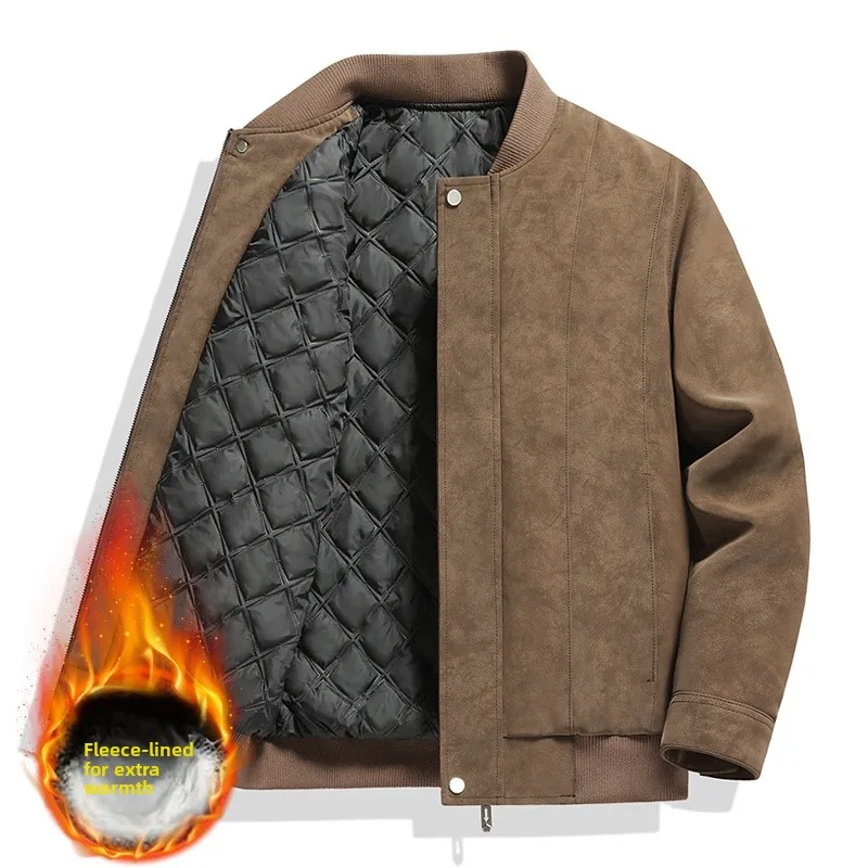 

Korean Style Comfortable Leather Jacket Men Suede Coats Winter Windbreaker OversizedStreet Moto Autumn Waterproof Softshell