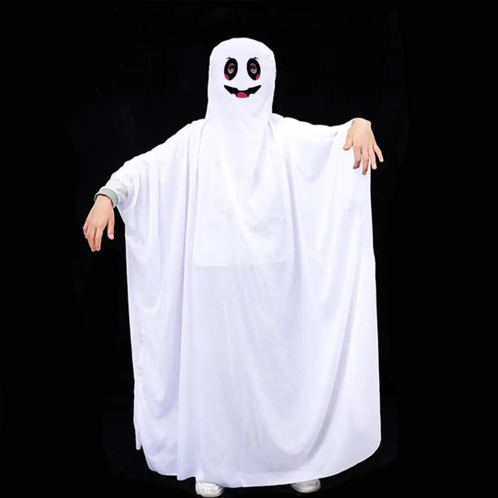 

Themed Parties Role Play Costume Spooky Halloween Ghost Cloak Costume for Kids White Boo Ghost for Boys for Trick-or-treating