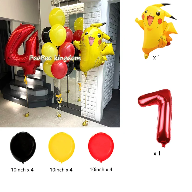 Bestseller Pikachu Ballon-Set Cartoon-Charakter Luftballons für Babyparty Geburtstagsdekoration – Detail 16