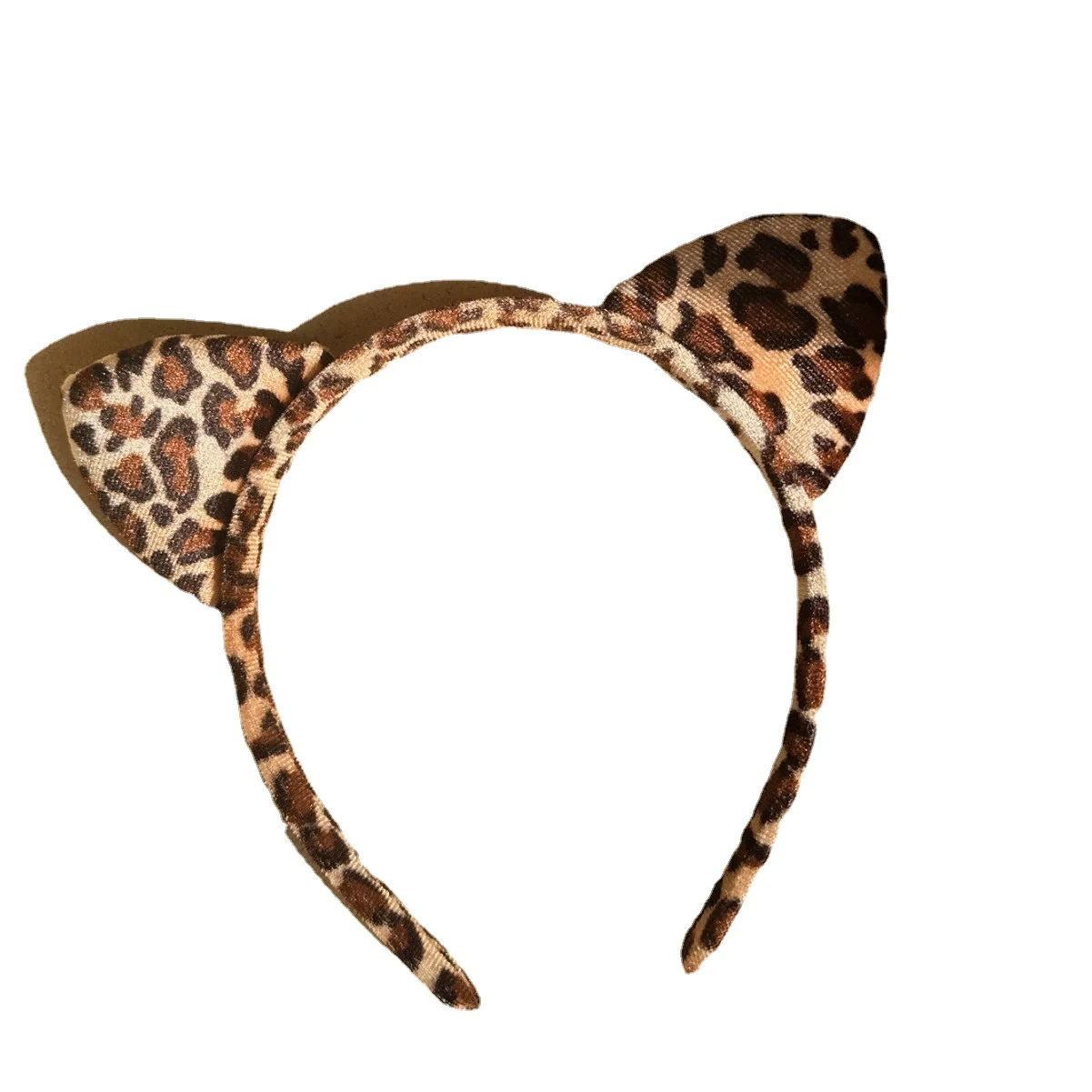 Plush Cat Ears Headband Vintage Leopard Print Hair Hoops Cute Festival Accessories Fashion By Clips Ribbon for Hair Hair Hoop