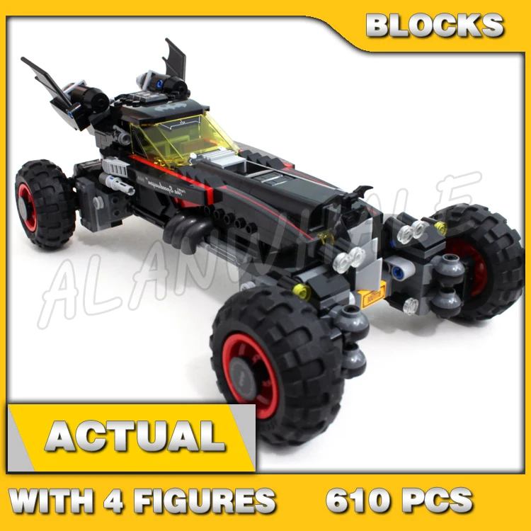 610pcs Super Fighter Vehicle The Batmobile Race Monster Twins truck mode Gotham 10634 Building Blocks Boy Compatible With Model