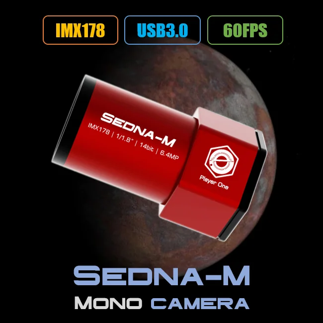 

New Player One Sedna-M IMX178 USB3.0 Mono Camera Design for Guiding and Imaging LD2079A