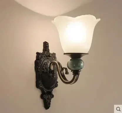 TechHPAmerican Bedroom Bedside Wall Lamp Simple Modern Living Room Wall Hotel Engineering Corridor