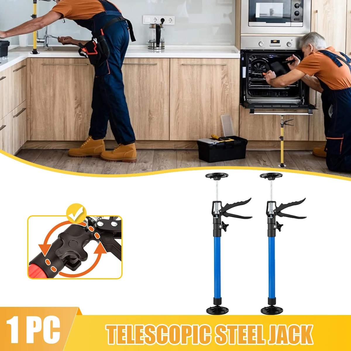 

Telescopic Hand Lifting Tool Labor-Saving Arm Jack Door Panel Drywall Lifting Cabinet Board Lifter Tile Height Adjuster Elevator