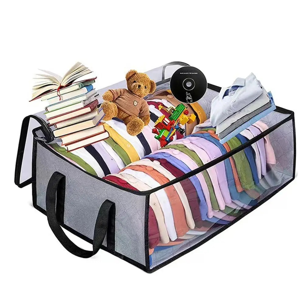 

Collapsible Baseball Cap Storage Box Space Saver Large Capacity Cap Storage Bag Reusable Carry Handles Closet Organizer Case