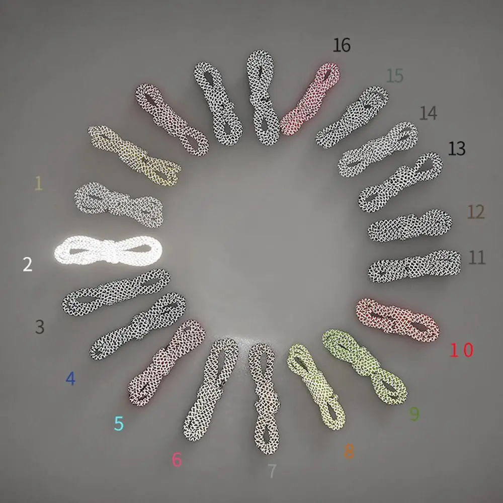 

Reflective Reflective Sneaker Shoestrings Fluorescent Colorful Round Polyester Shoe Rope Round Polyester