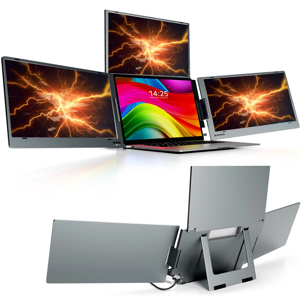 

Решение для бюджетного тройного монитора — портативные экраны 3x14 дюймов до $230 (1080p/60 Гц)