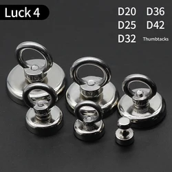 N52 Super Strong Neodymium Fishing Magnet Hook Heavy Duty Rare Earth Magnet with Countersunk Hole Eyebolt Salvage Magnet