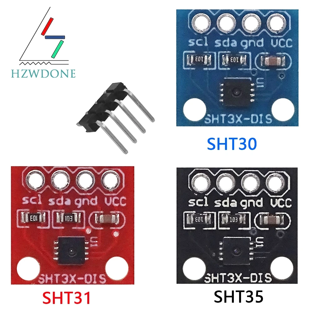 SHT30 SHT31 SHT35 Temp Humidity Sensor Module High‑Accuracy I2C Digital Sensor 2.4‑5.5V For Arduino ESP32 Raspberry DIY Project