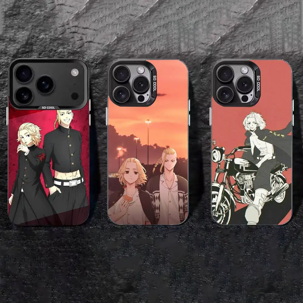 

T-Tokyo Revengers Mikey Phone Case For iPhone 17,16,15,14,13,12,11 Plus,Pro Max,XS,Colored silver phone case
