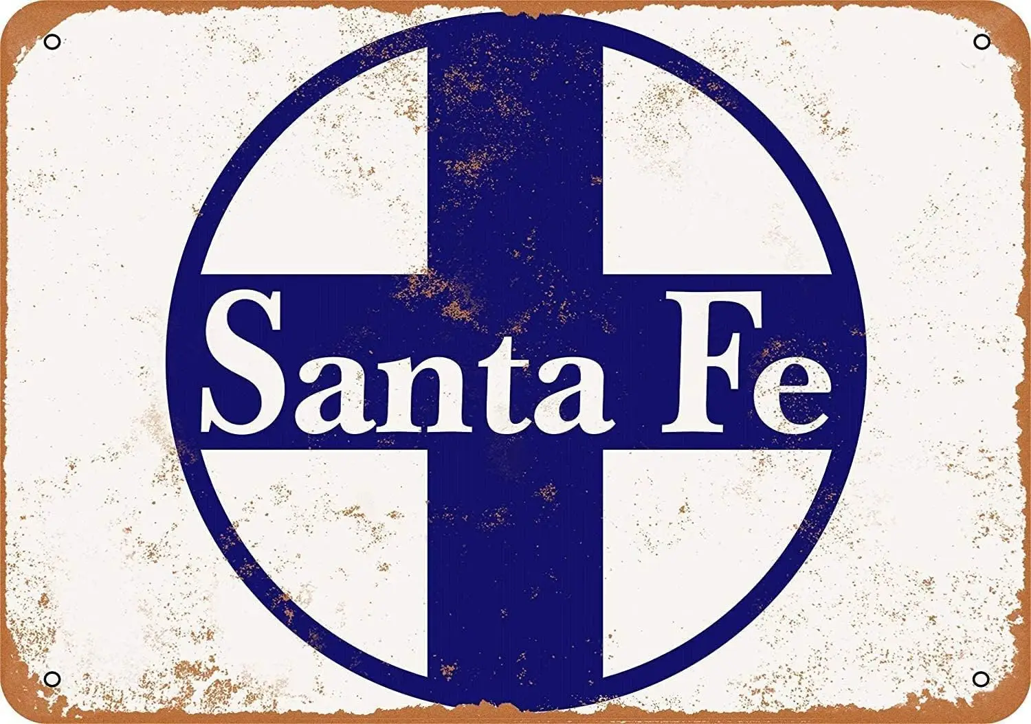 Vintage Metall-Blechschild für Santa Fe Railroad Geschenke Aluminium-Blechschilder Gartenschilder Geburtstags-Weihnachtsdekoration Heim-Kunst Wandschild