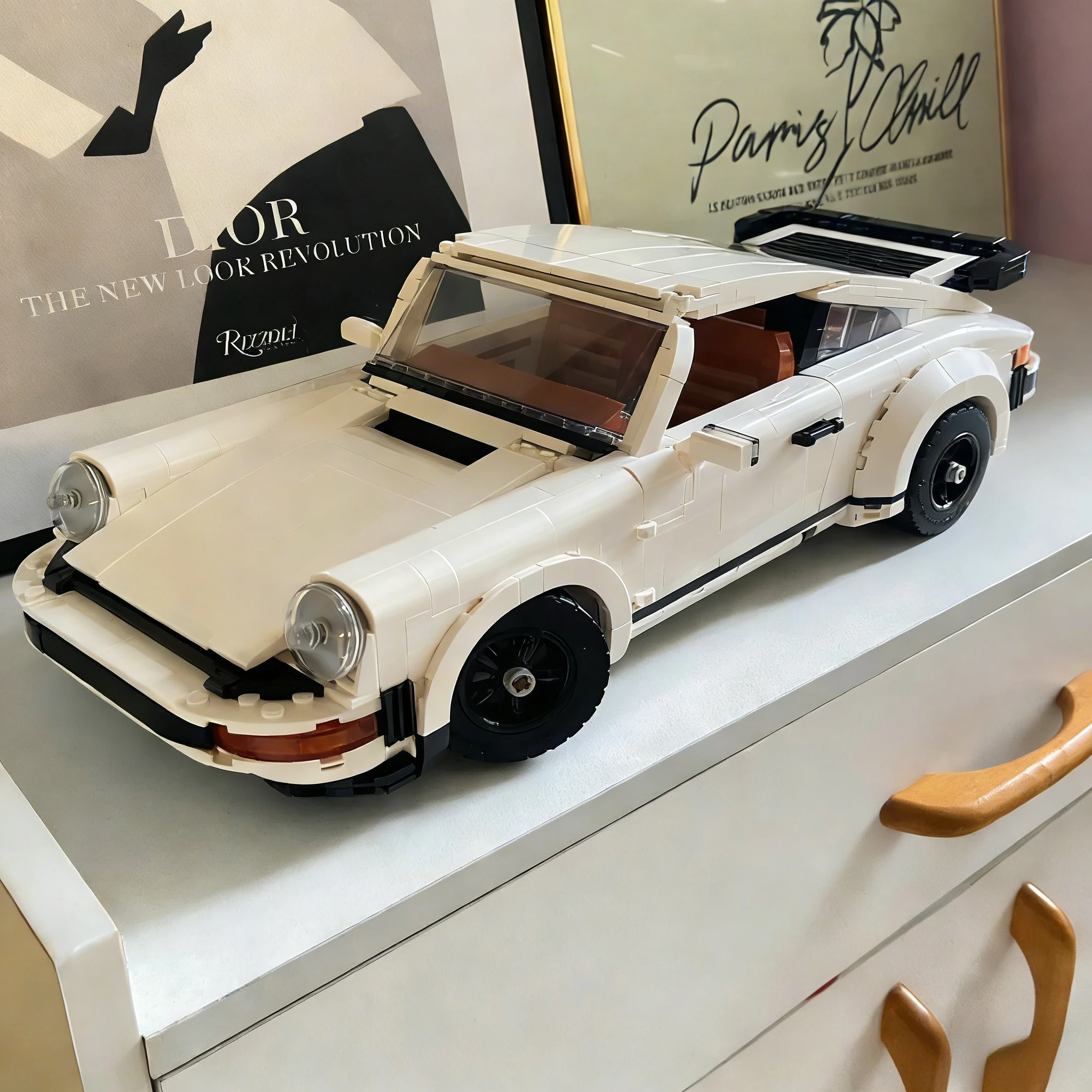 Ensembles de blocs de construction de voitures de collection classiques 10295 adaptés aux cadeaux de Noël compatibles avec les particules Legoed, 1458 pièces.