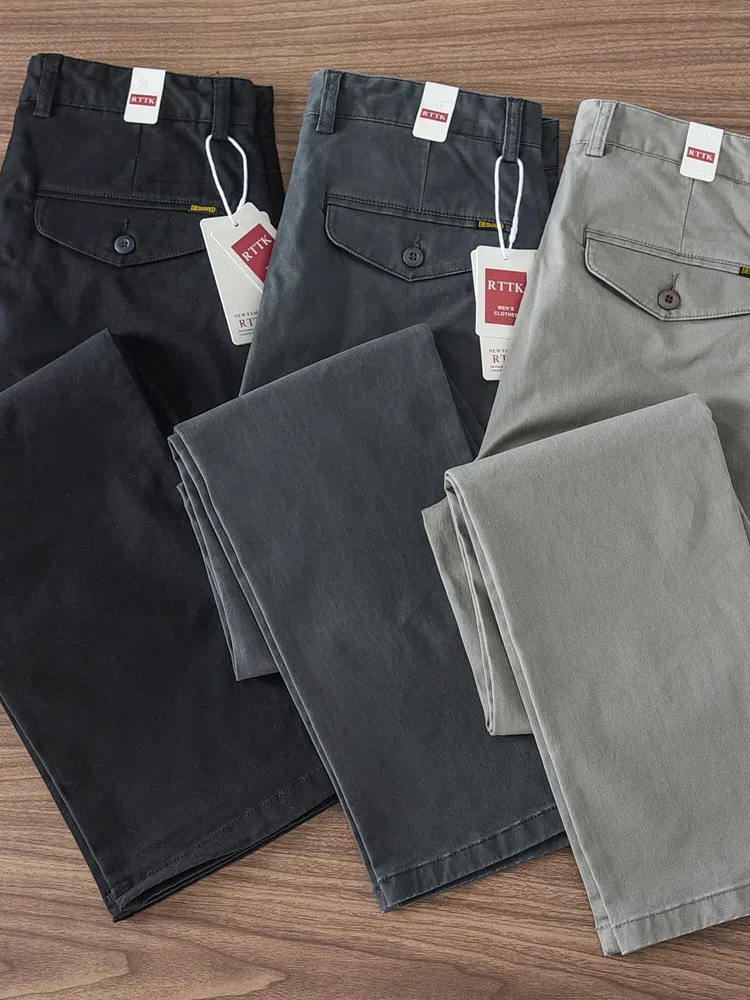 2024 Spring and Autumn New American Retro Woven Twill Cargo Pants Men\'s Simple 97% Cotton Washed Slim Straight Casual Trousers
