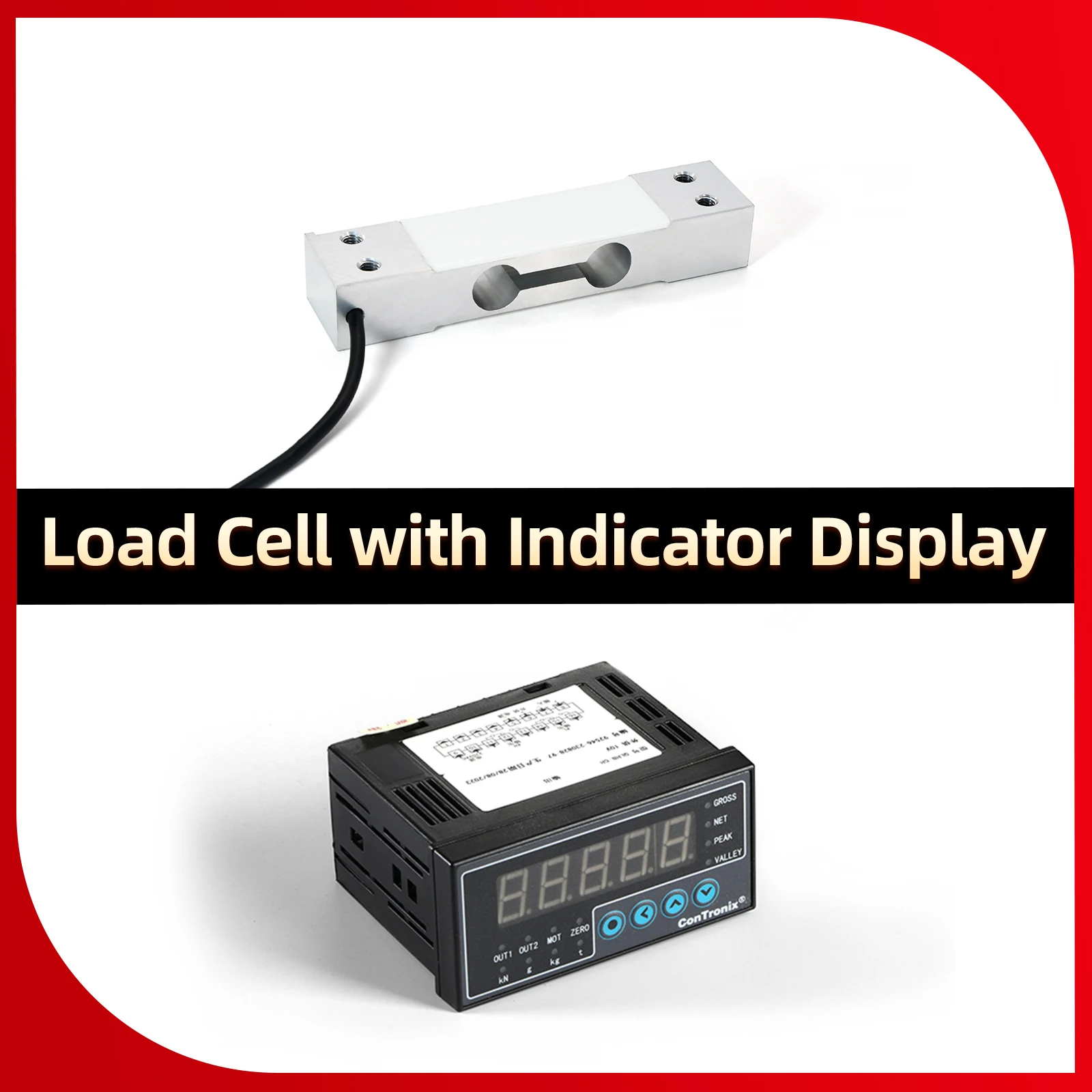 مستشعر خلية الحمل + شاشة المؤشر، اختبار الشد والقوات الضاغطة، تحويل الوحدة، 6 كجم 10 كجم 20 كجم 40 كجم 80 كجم