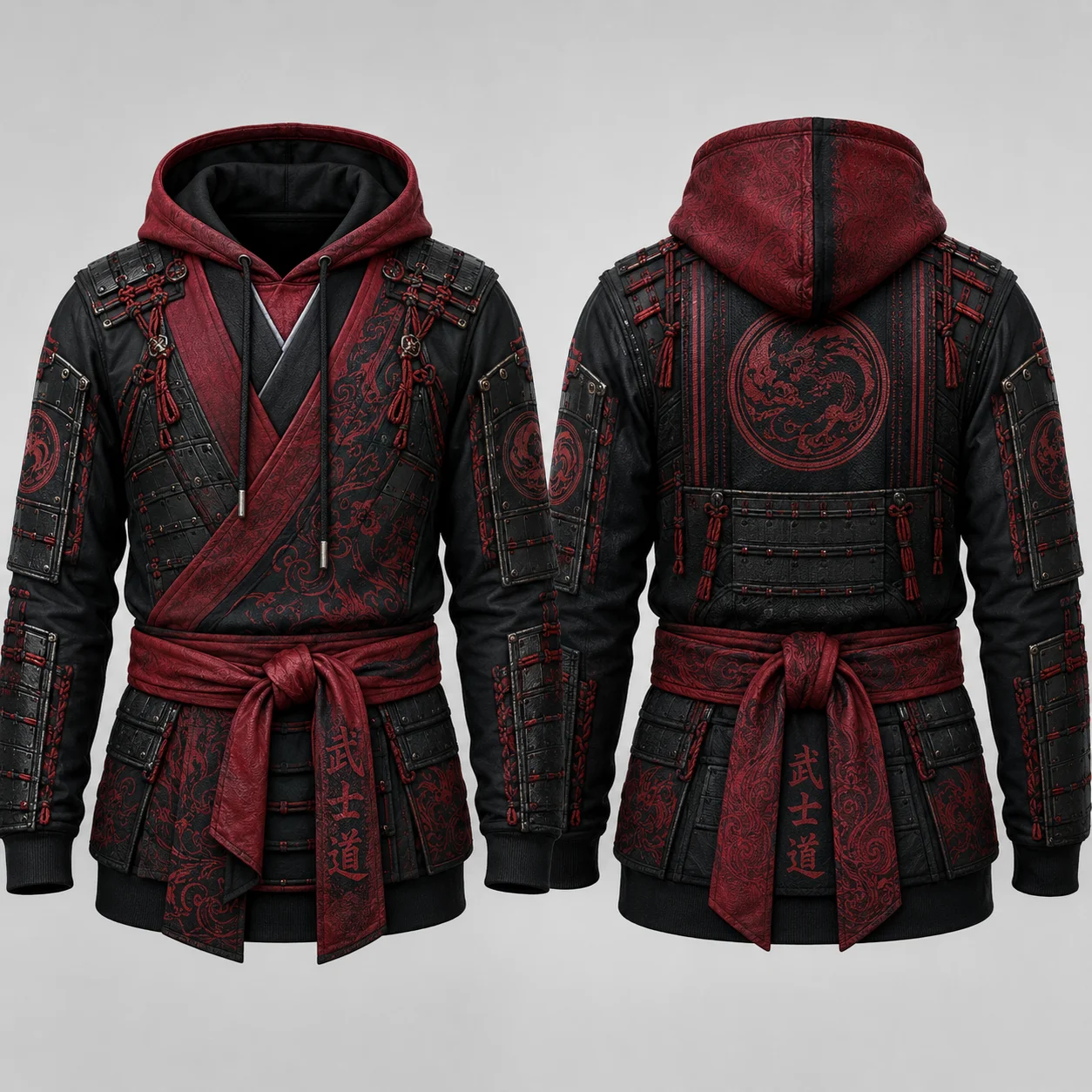 Mens 3D Printed Tactical Vest Look Hoodie Polyester Zip Up Sweatshirt Outdoor Streetwear Graphic Jacket with Faux Pocket