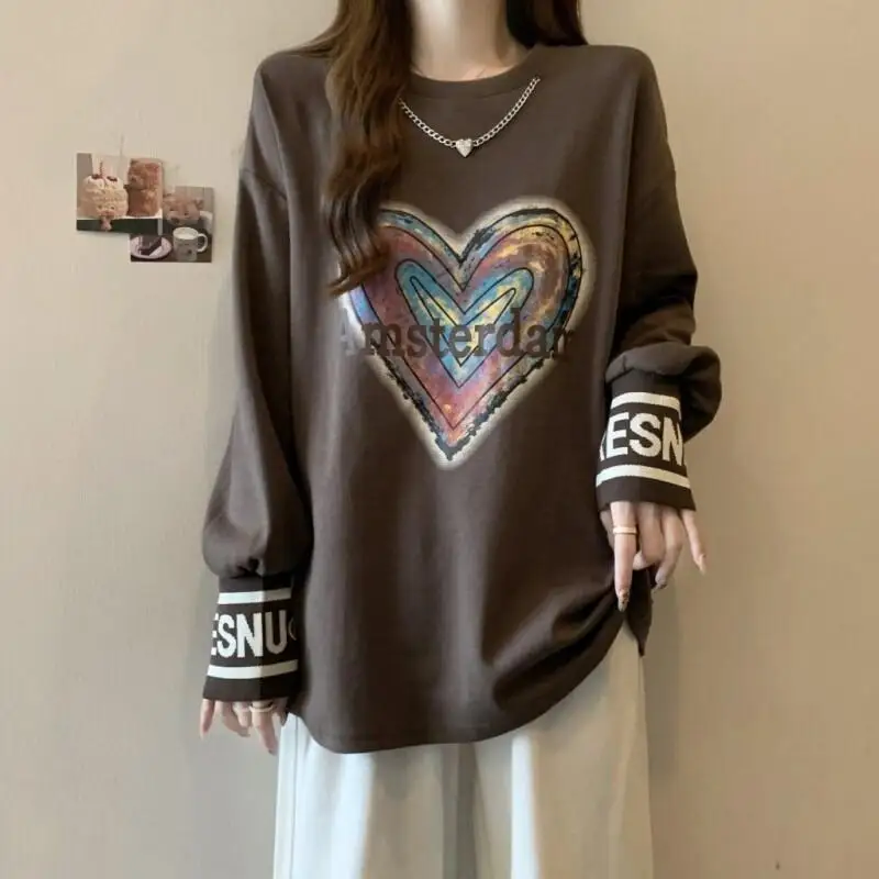 

Kawaii модные топы для девочек, студенческая повседневная женская одежда с героями мультфильмов, утолщенная рубашка на флисовой подкладке, женская свободная тонкая теплая рубашка с длинными рукавами