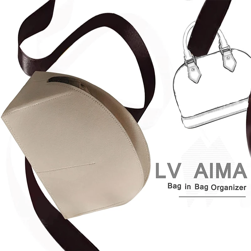 EverToner Felt  Insert Bag Organizer Bag Fits For LV Alma BB PM Insert Bag in Bag Travel Purse Portable Cosmetic Base Shaper