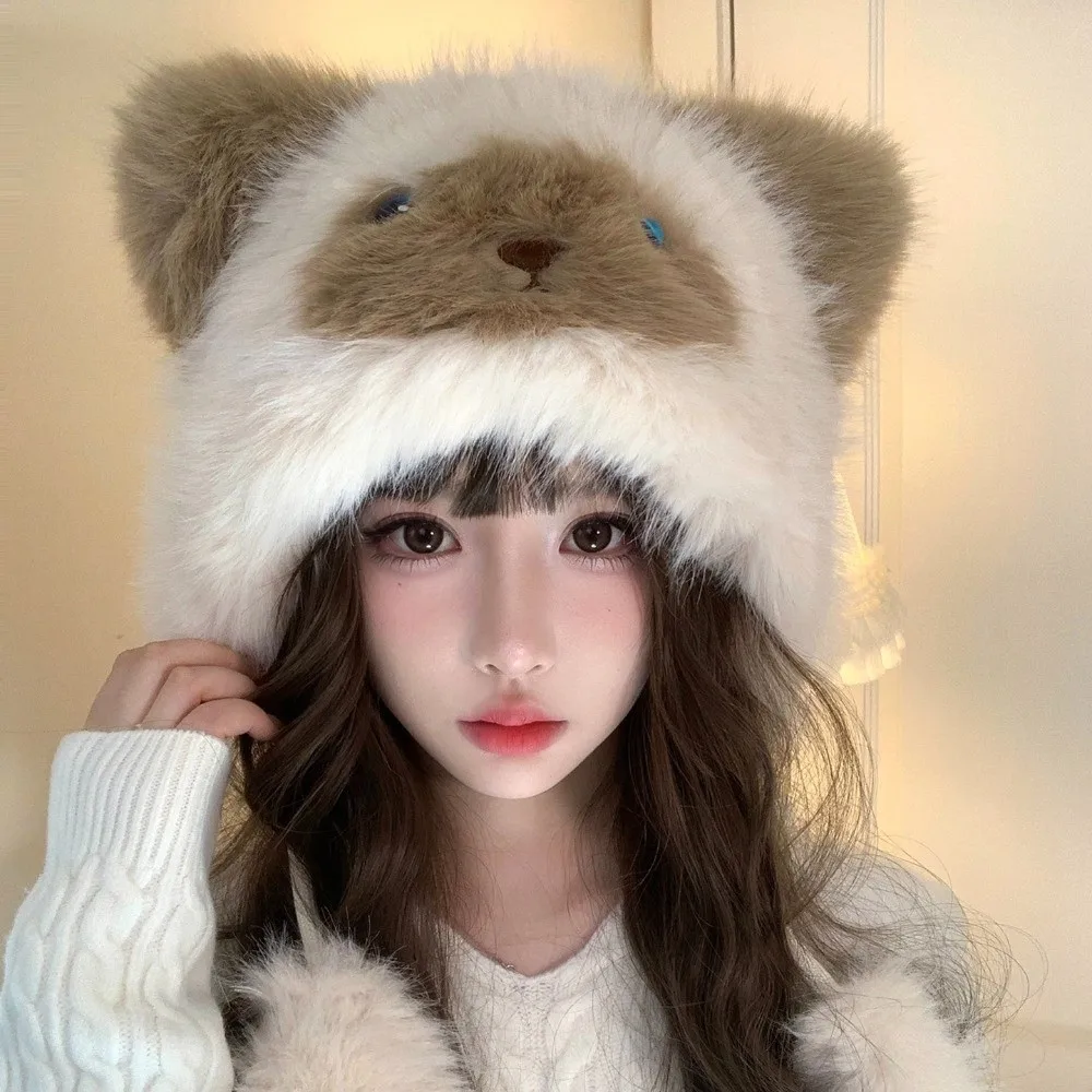 أزياء القط الأذن قبعة يندبروف لينة إيرفلاب بونيه قبعة سميكة الدافئة حماية الأذن مقنعين قبعة #1