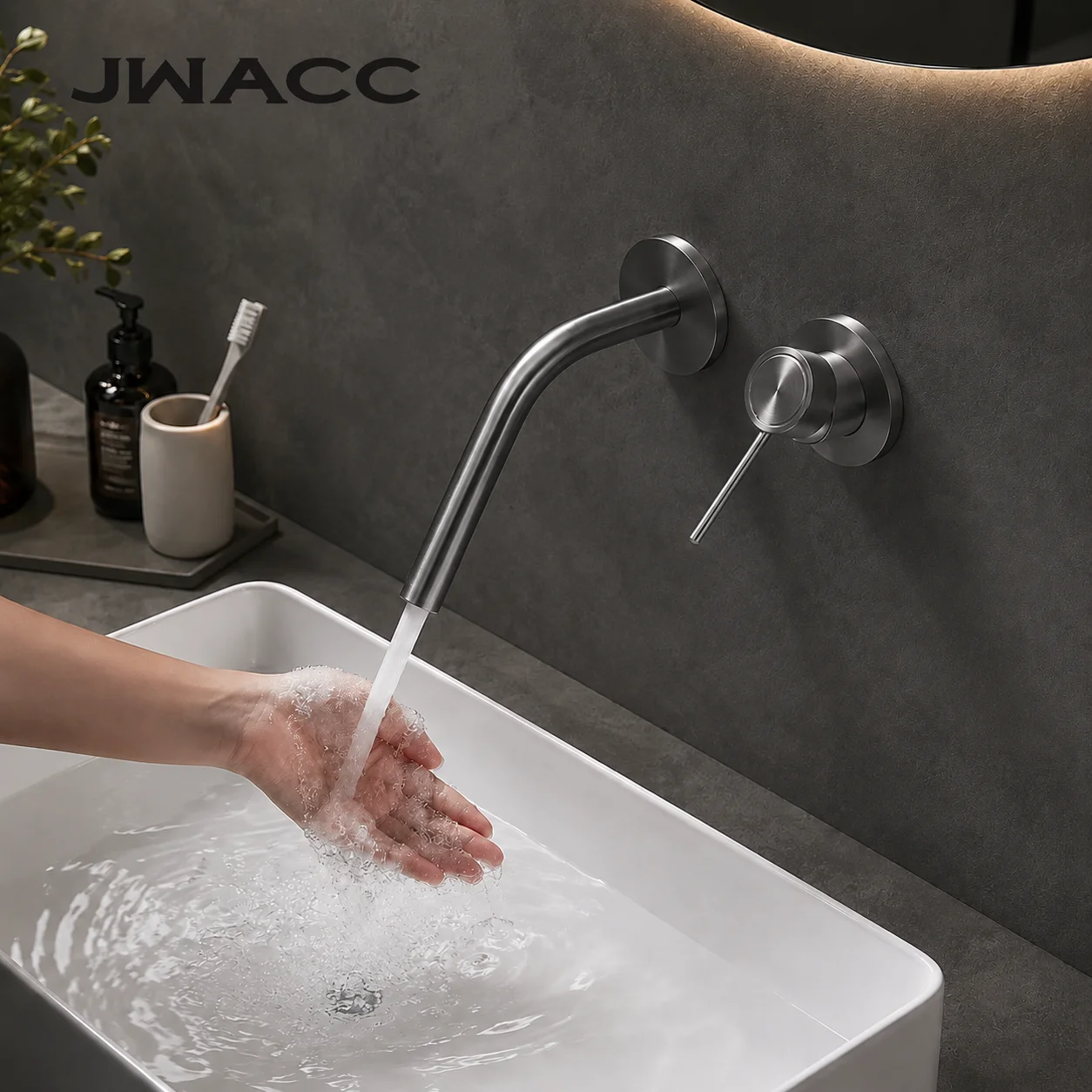 Basin Mixer Cartridge - Golden Basin Faucet Wall Mounted Bathroom
