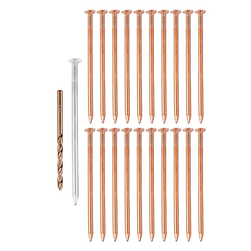 Copper Nails Kit To Killing Trees,3.5 Inch Pure Copper Nails Bulk,Stump Removal Spikes Hardware Nails Hand Tools