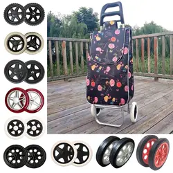 2Pcs Shopping Cart Wheels Grocery Cart Caster Handcart Wheel Trolley Caster Wear Resistance Replacement Plastic Rolling Wheel