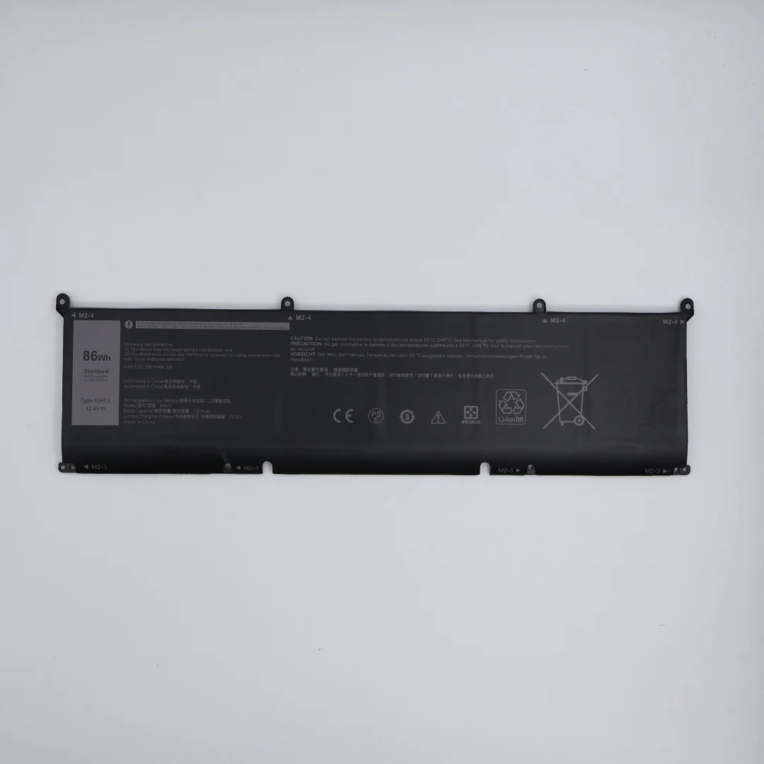 11.4V 86WH 69KF2 Laptop Battery For DELL  XPS 15 9520 9530 9500 9510 Precision 5560 5550 G5 5511 5515 5521 5520 G7 P87F  P91F