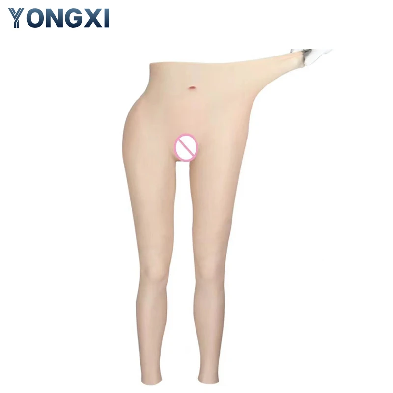 YONGXI-Faux Seiko Calças de Silicone para Crossdresser, Elasticidade Dupla, 3D Enhancer, Escolha a Vagina, Despeje mais