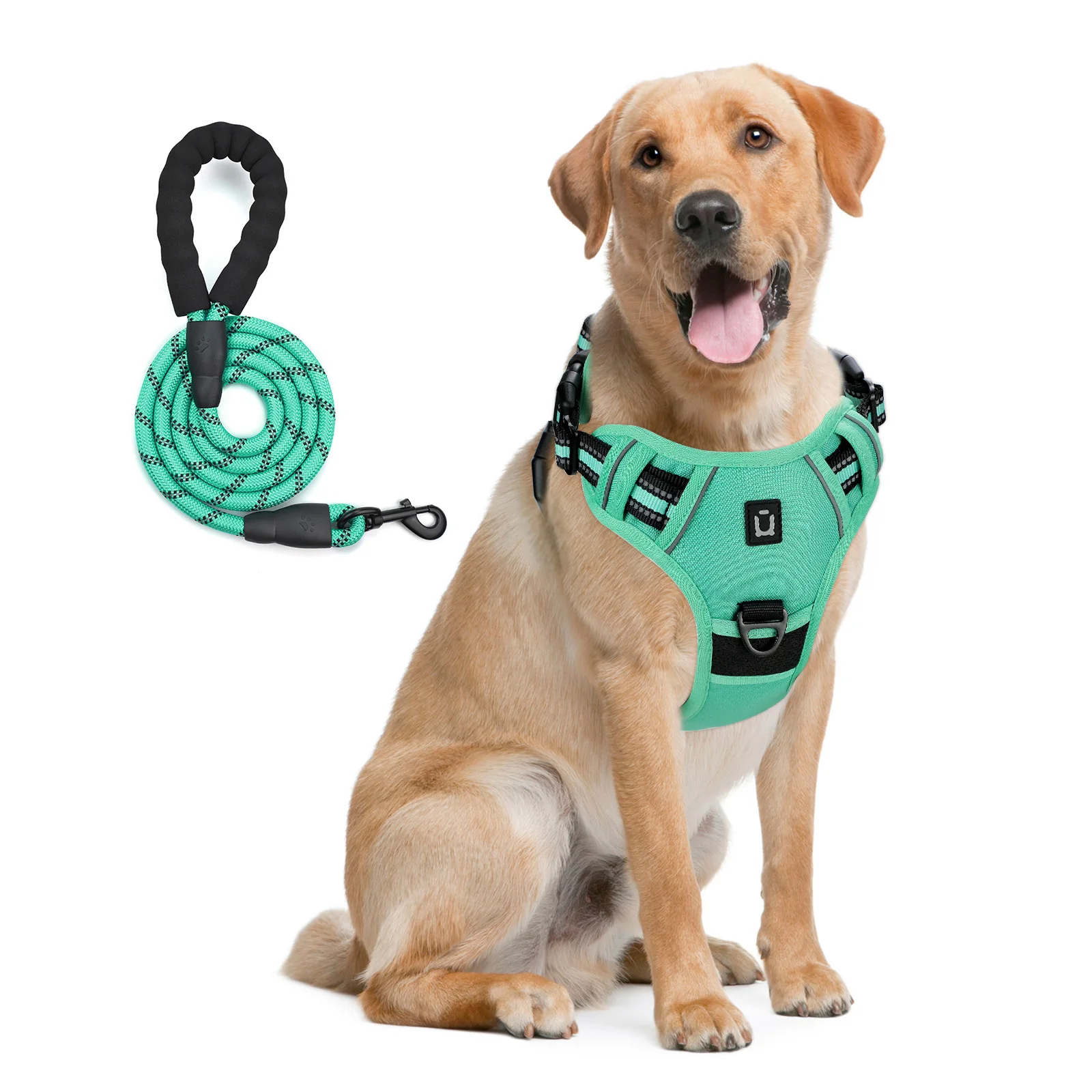 Reflective Dog Harness And Leash Set, Escape Proof No Pull Vest_voghion.com