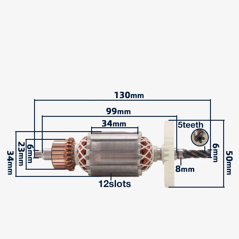 Hand drill armature for BLACK&DECKER 10A 6A for Dongcheng JIF-FF-10A Armature Rotor Anchor Stator Coil Accessories Replacement