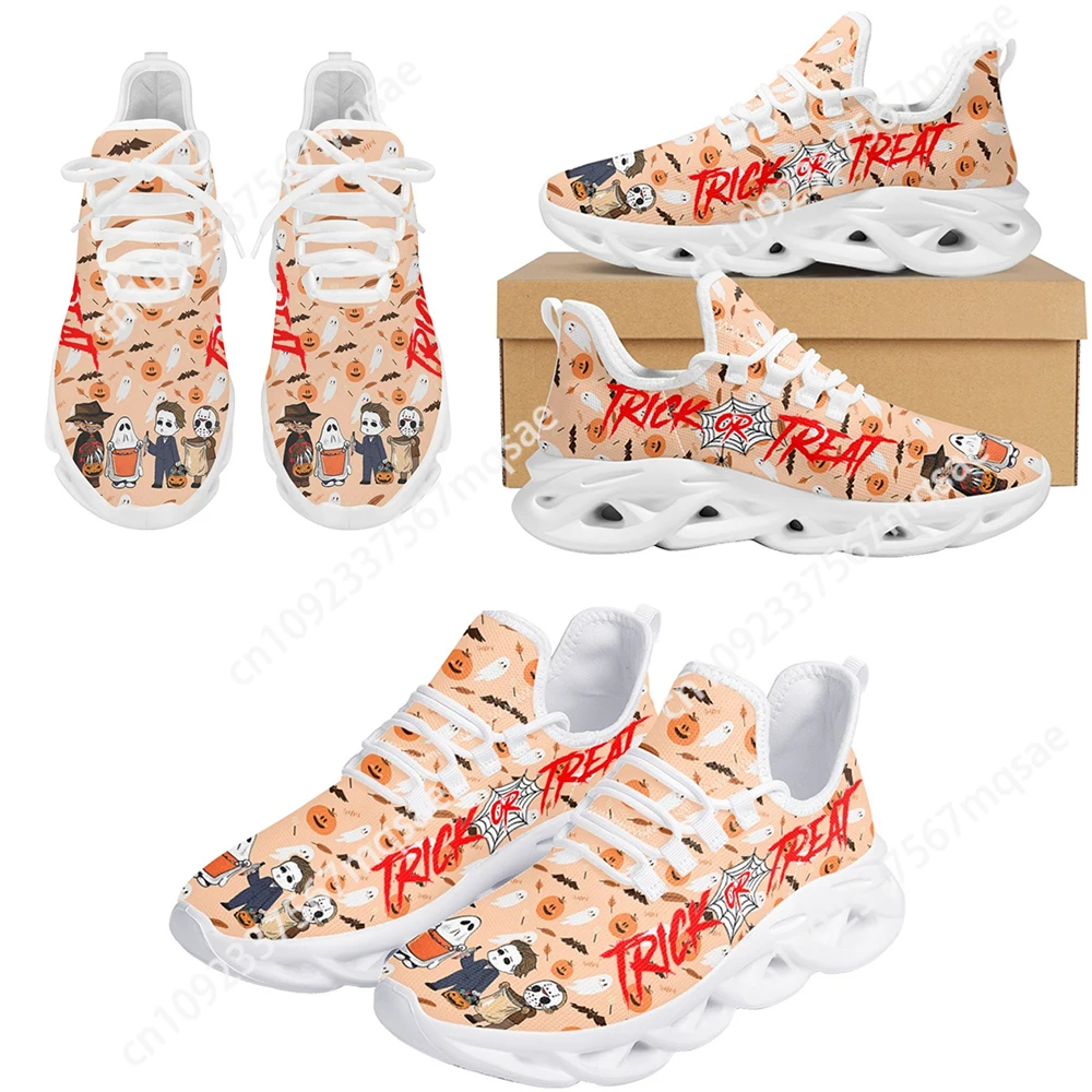 

Custom Horror Movie Character Sneakers Trick or Treat Design Women's Running Shoes Wear Resistant Footwear Size 35-48 Flats