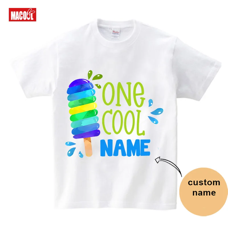 Ice Cream Shirt Birthday Boy Shirt for Kids Family Matching Outfits Party Custom Name Girl Toddler Baby Familia Shirts Summer