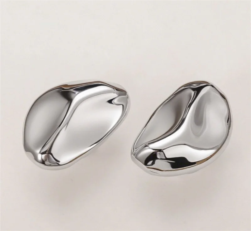 

2Pcs Art Design Closet Pull Handles Bright Silver Cabinet Door Handles Drawer Knob Single Hole Kitchen Cupbaord Wardrobe Pulls