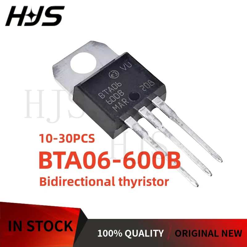 10-30Pcs Brand new BTA06-600B BTA06600B BTA06 600B Bidirectional thyristor Transistor TO-220 In Stock