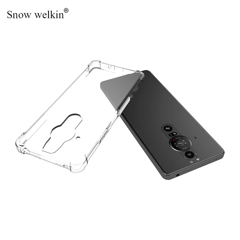 For Sony Xperia Pro I Airbags Buffer Protection Case For Sony Xperia 1 5 10 II III IV V Clear Soft TPU Shockproof Back Cover