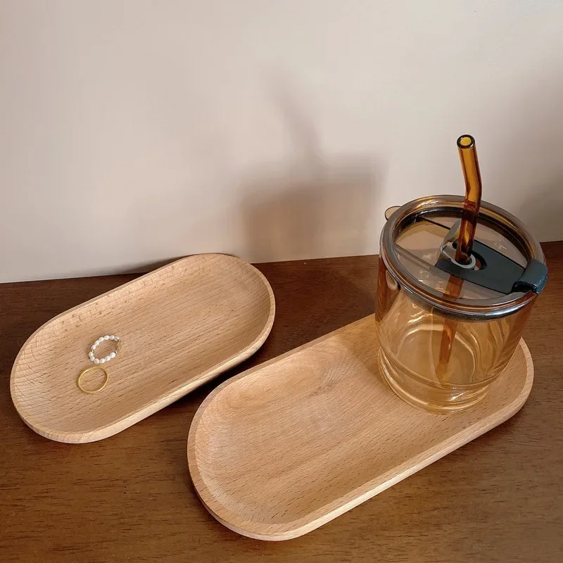 Japanese Wooden Tray Decorations for Storing Modern, Simple, and High-end Entrance Tea Table Decorations - Image 4