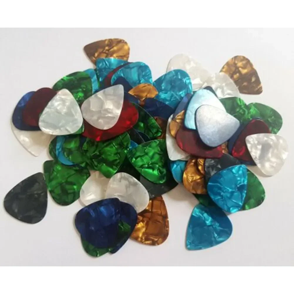 

100Pcs Guitar Picks Alice Acoustic Electric Bass Pic Plectrum Mediator Guitar Bass Accessories 0.75mm Random Colors