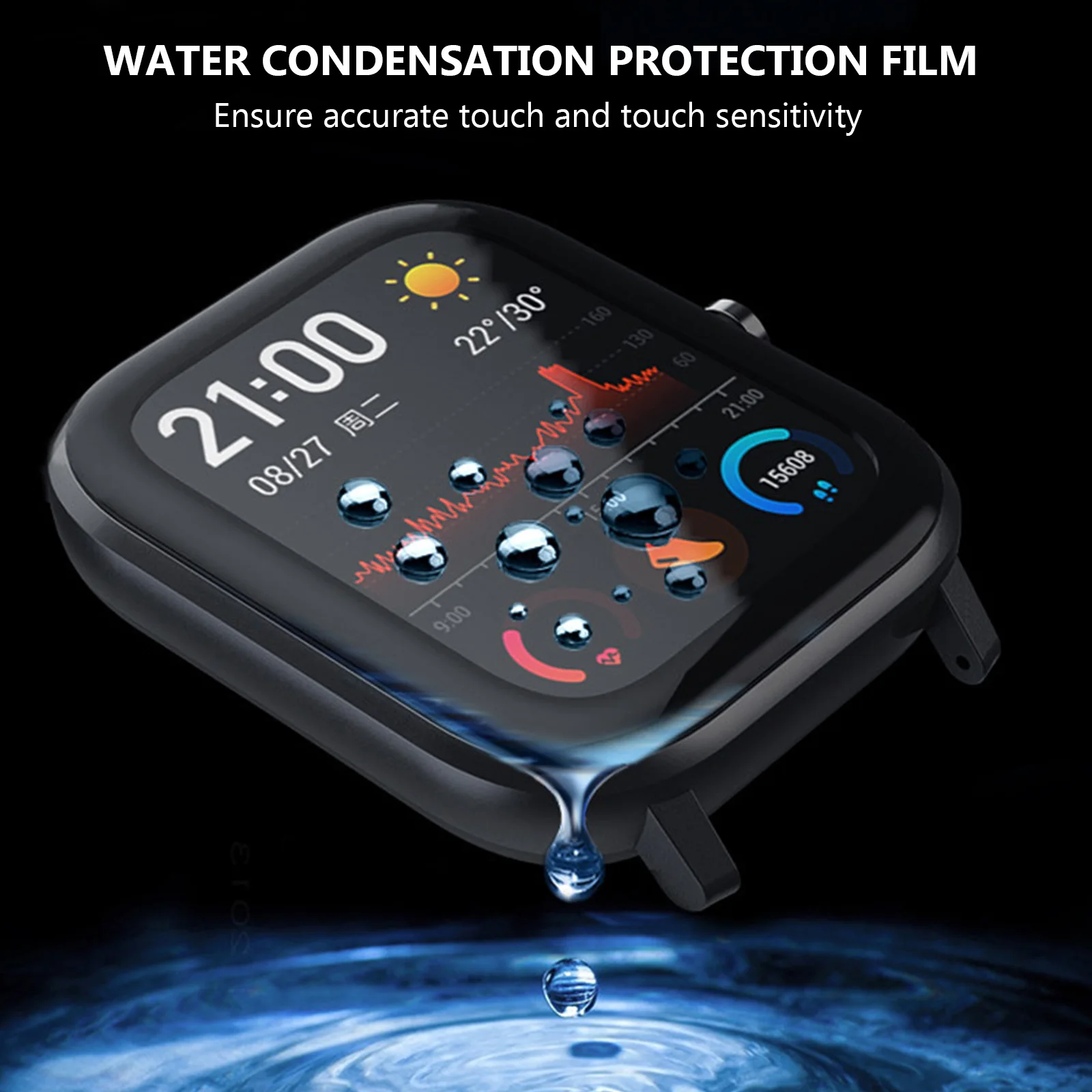 

Curved Protective Film for Watches Smart Watch Screen Protector Waterproof Heat Resistant Scratch Resistant PET