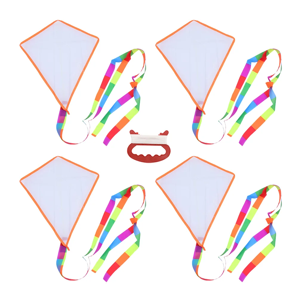 4-częściowy zestaw rzemieślniczy Pusty latawiec Zabawki dla dzieci Interaktywne akcesoria dla dzieci Malowanie Kolorowanie Zabawa Rysunek Latawiec Zabawka na zewnątrz
