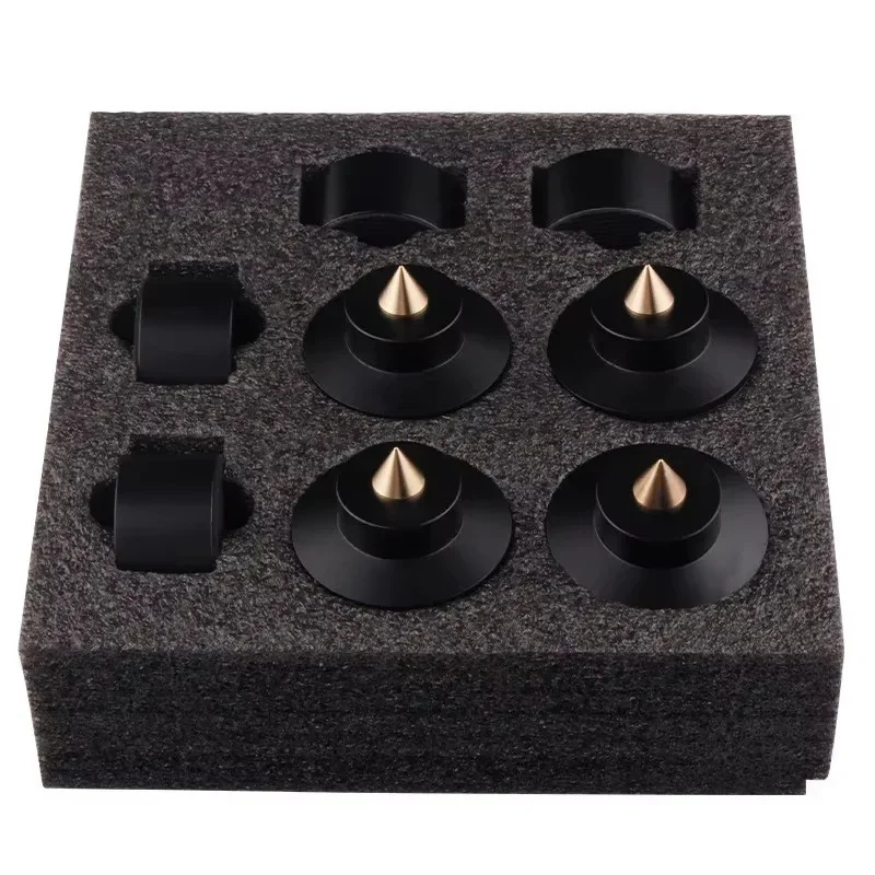 Speaker Stand Feet Foot Pad Aluminium Alloy Metal Spikes Cone Floor Nail Shock absorbing For CD Sound Box Consumer Electronics