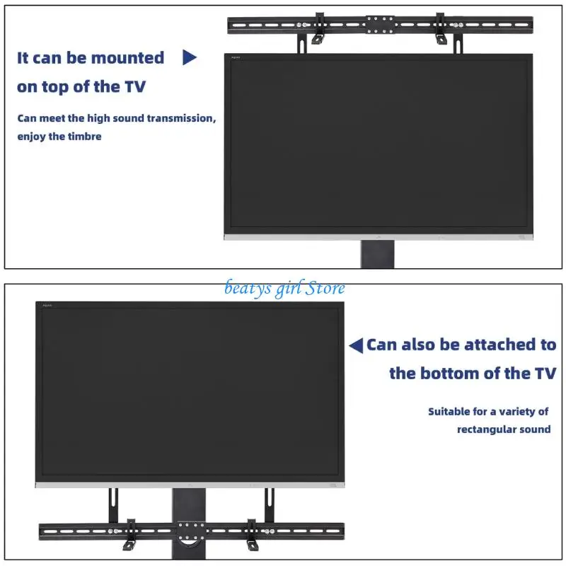 C7AB Easy Installation Bracket Universal Soundbar Bracket With 6kg Load Capacity Perfect For Mounting Under Or Above