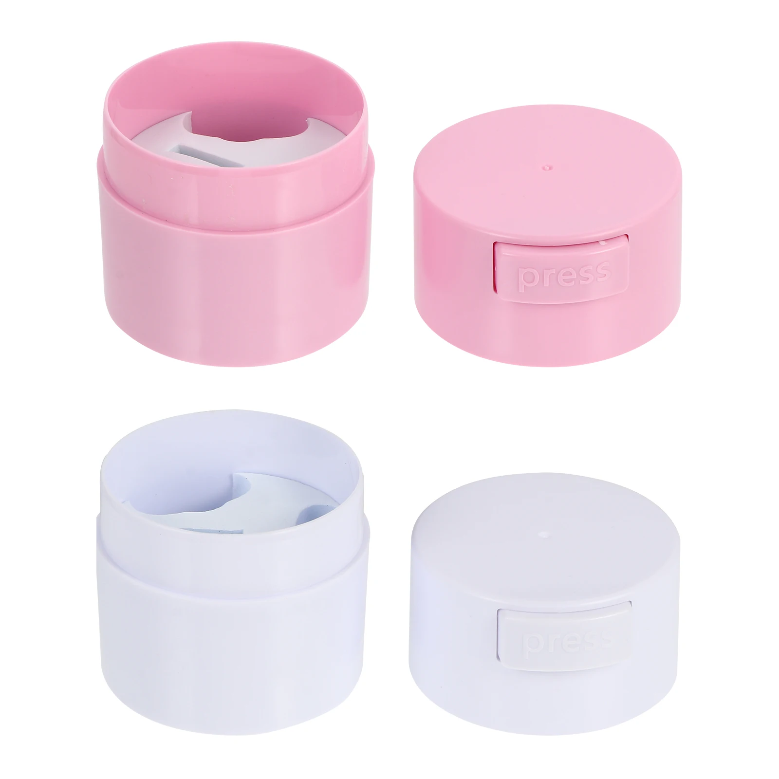 

2pcs Eyelash Glue Storage Box Container Jar Durable Plastic Large Capacity Sealed Dry Travel Family Extension Case