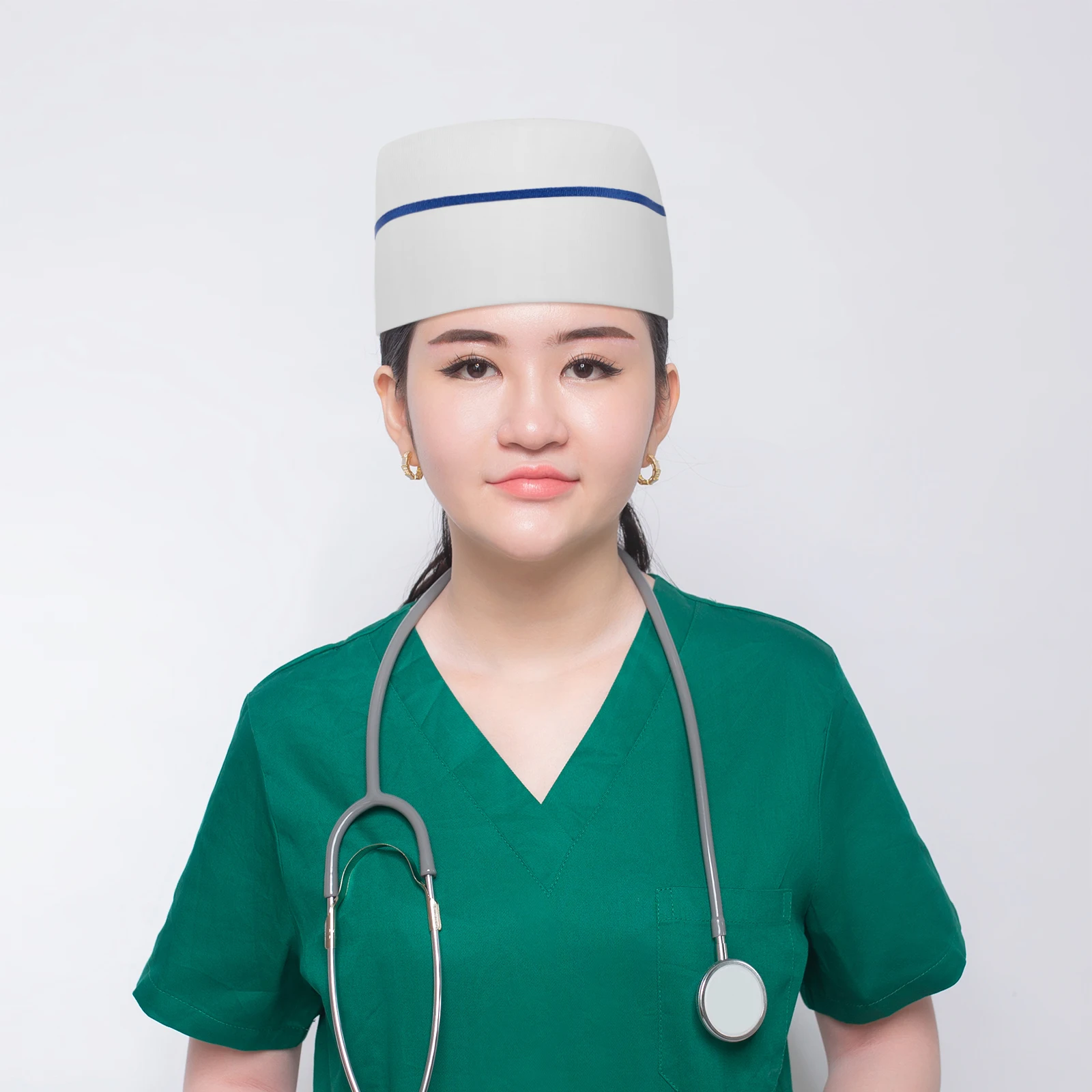 

Шляпа медсестры, хлопковая дышащая, впитывающая пот, удобная для работы, косплей, костюм для вечеринки, аксессуары, подарок для женщин