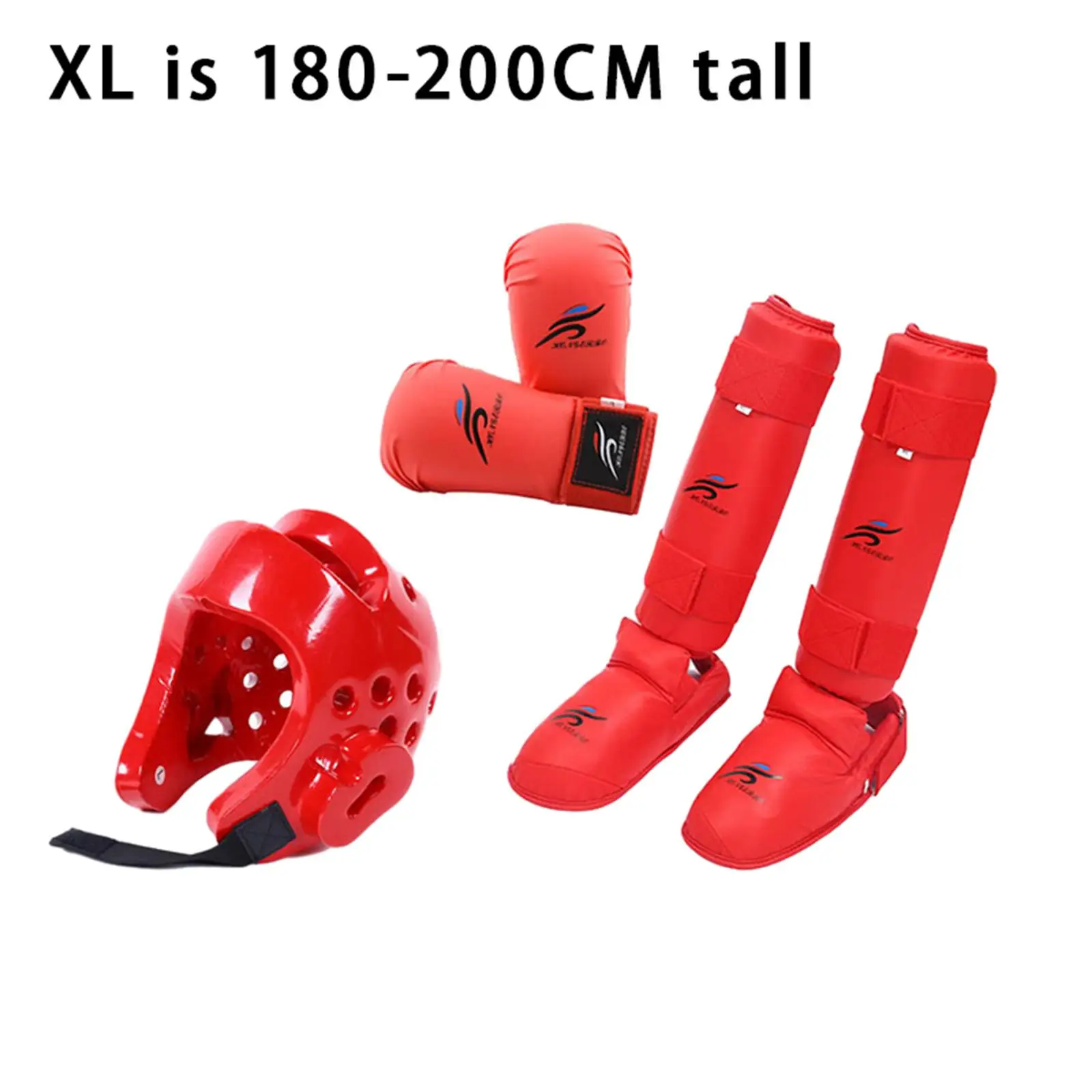 Karate Sparring Gear Set Training Gear Boxing Helmet Boxing Headgear Gloves for Taekwondo Karate Martial Arts Sanda Muay Thai