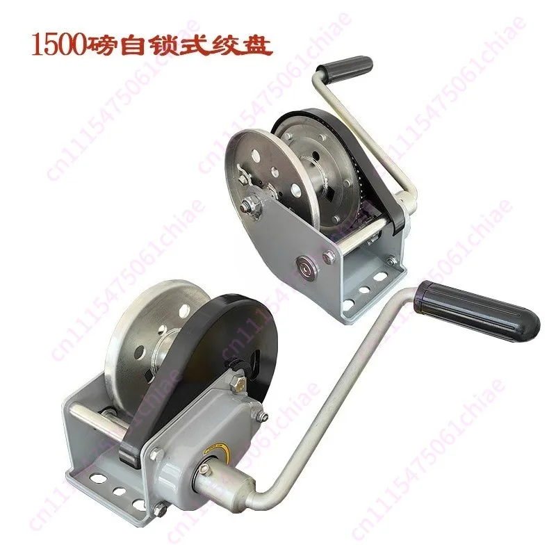 Two-way Self-locking Hand Winch Portable Winch, Automatic Brake Traction Small Crane Winch
